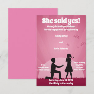 She Said Yes! Invitation
