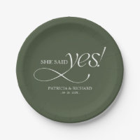 She Said Yes Modern Minimalist Engagement Party