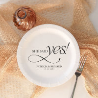 She Said Yes Modern Minimalist Engagement Party