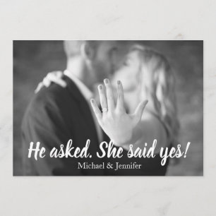She Said Yes Photo Engagement Announcement