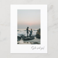 She Said Yes Photo Engagement Party Postcard