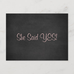 She Said Yes Save the Date Cards