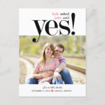 SHE SAID YES Save The Date Postcard<br><div class="desc">Simply modern. Always stylish.</div>