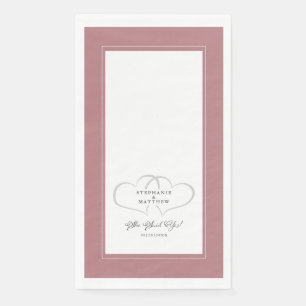 She Said Yes Wedding Engagement Elegant Dusty Rose Napkin
