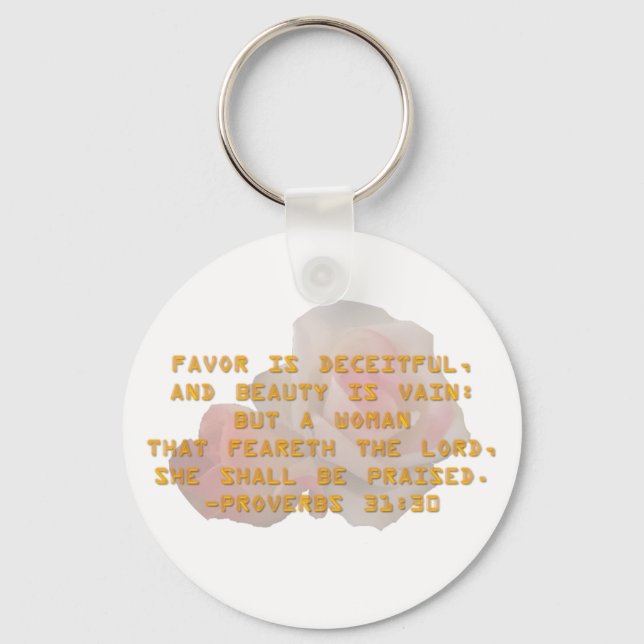 She Shall Be Praised Key Ring (Front)