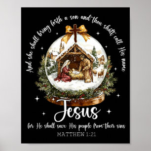 She Shall Bring Forth A Son Jesus Christmas Nativi Poster