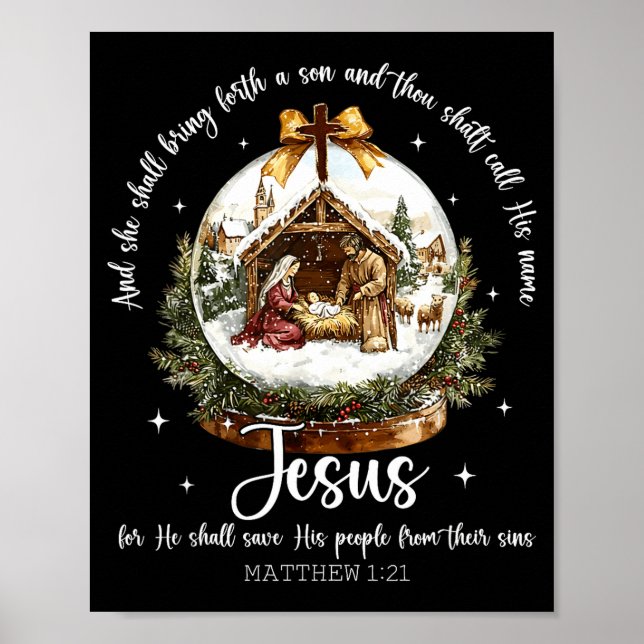 She Shall Bring Forth A Son Jesus Christmas Nativi Poster (Front)