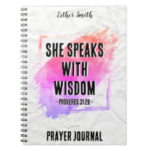 She Speaks with Wisdom - Custom Trendy Journal