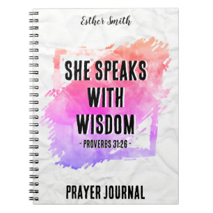 She Speaks with Wisdom - Custom Trendy Journal