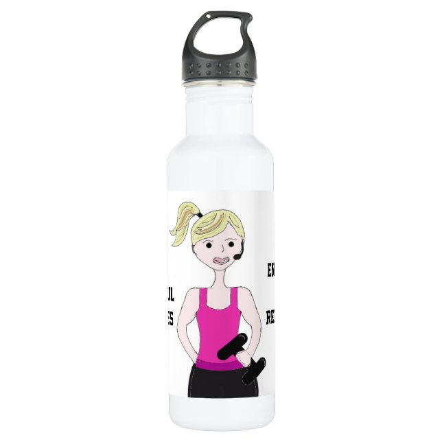 She Stays Hydrated Blonde Water Bottle (Front)
