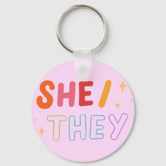 She/They Keychain