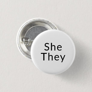 She, They Preferred Pronouns Lgbtq Lgbt Pride 3 Cm Round Badge