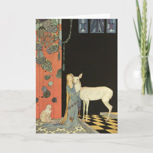 She threw her arms around the neck of Bonnie-Biche Card