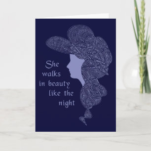 She Walks In Beauty Card