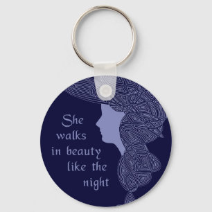 She Walks in Beauty Keychain