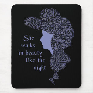 She Walks in Beauty Like the Night Mouse Mat