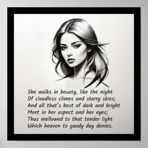 She walks in beauty poster