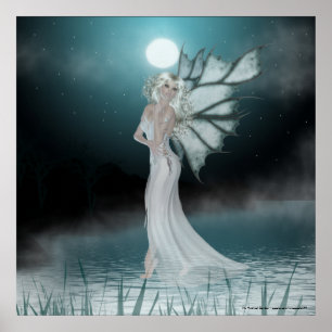 She Walks on Water - Fantasy Fae Print/Poster Poster