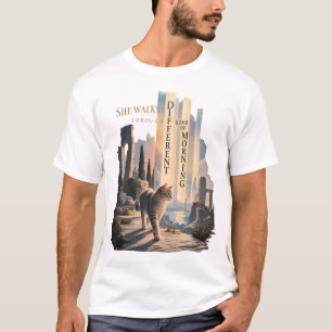 She Walks Through a Different Kind of Morning Poet T-Shirt