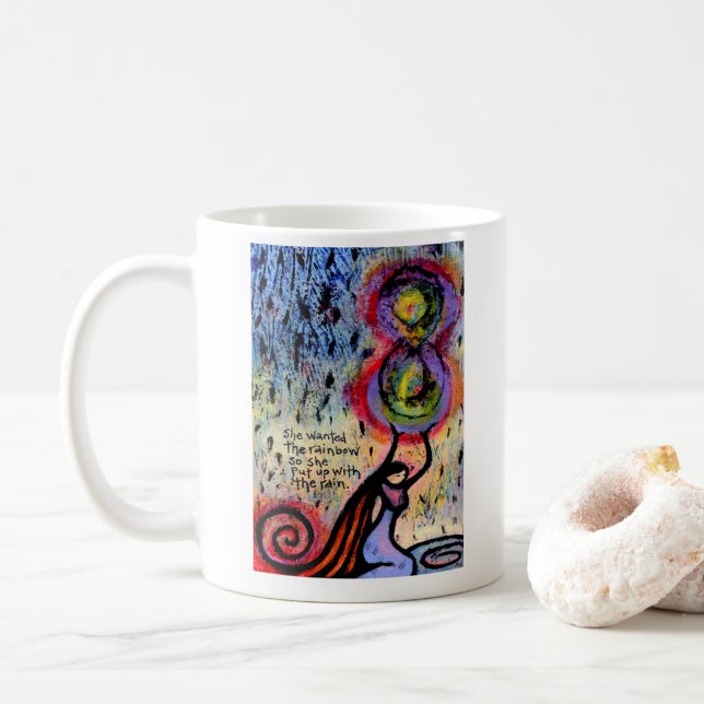She Wanted the Rainbow Inspirational Mug (With Donut)