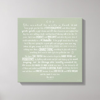 She Wanted to Write a Book / Art Canvas Print