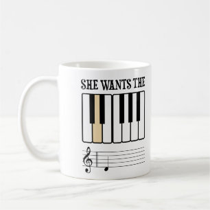 She Wants the D Piano Music Coffee Mug
