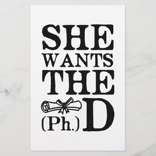She Wants the PhD (Front)