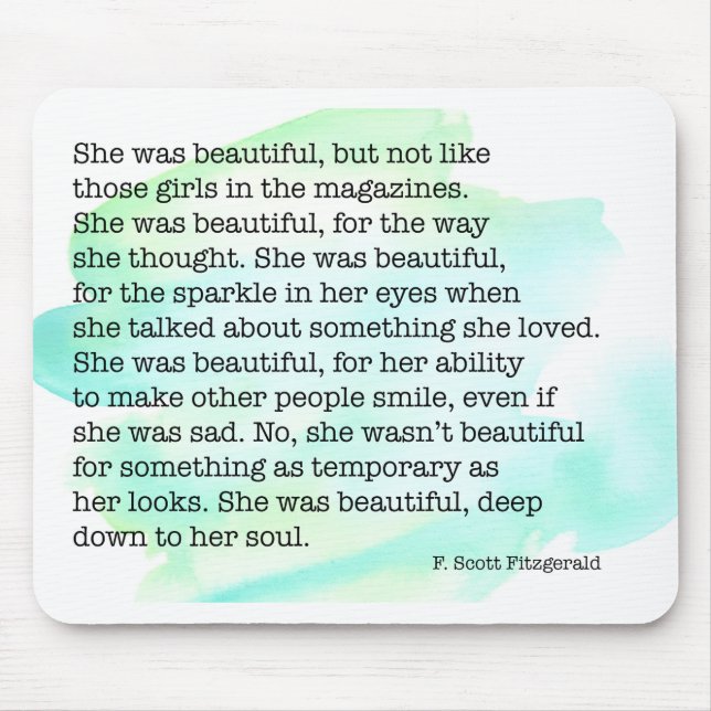 She Was Beautiful Mouse Mat (Front)