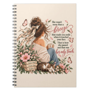 She Was More Than A Breeze Cosy Literary Quote Notebook