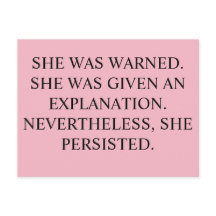 She Was Warned, Postcard