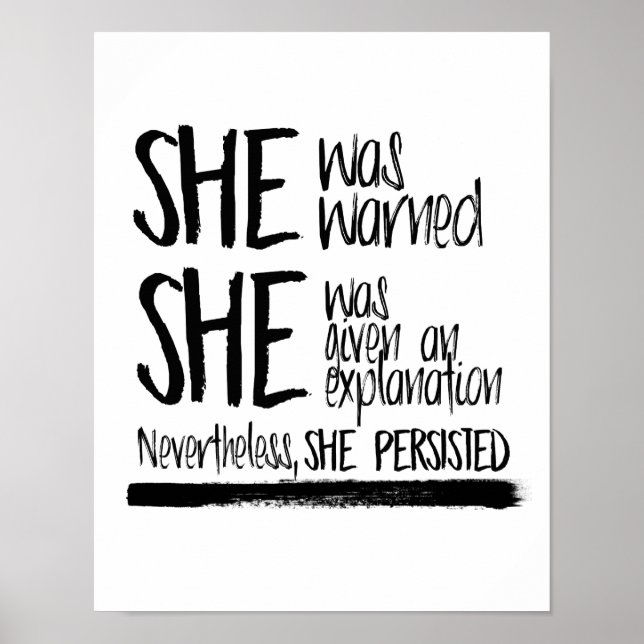 She was warned --  poster (Front)