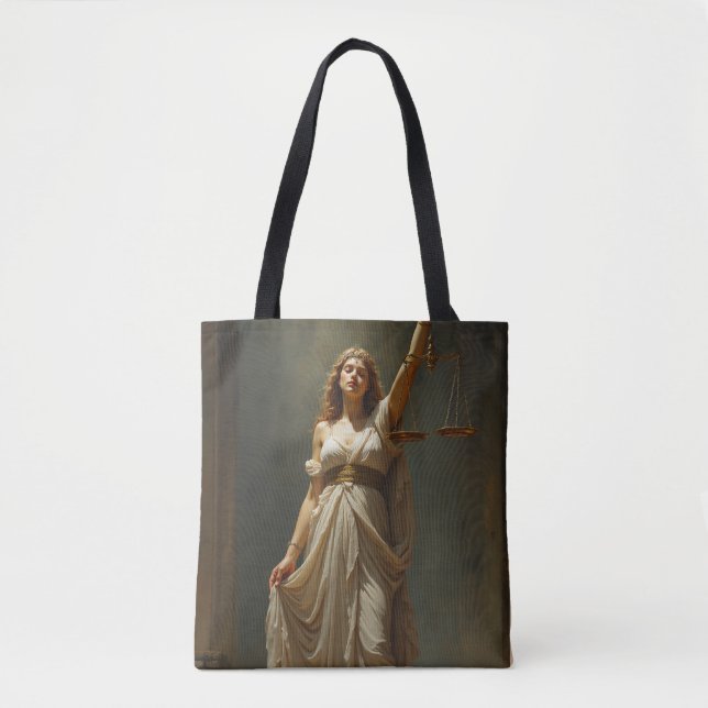 She weighs with her eyes closed tote bag (Front)