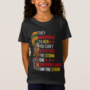 She Whispered Back I Am The Storm BHM Proud Africa T-Shirt