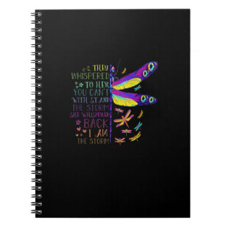She Whispered Back I Am The Storm Funny Butterfly Notebook