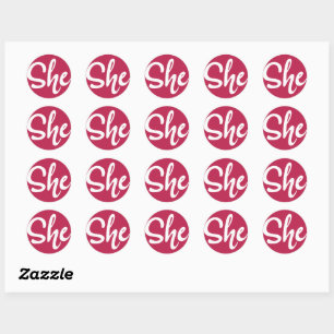 She White Design Stickers