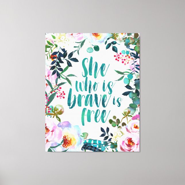 She Who is Brave Canvas Print (Front)