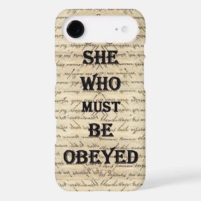 She who must be obeyed Case-Mate iPhone case (Back)