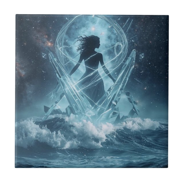She Who Rises from the Crystal Sea Tile (Front)