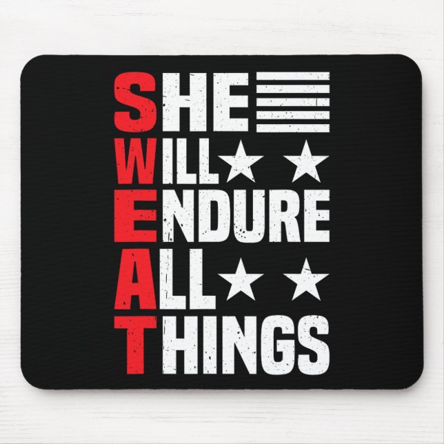 She Will Endure All Things 1  Mouse Mat (Front)