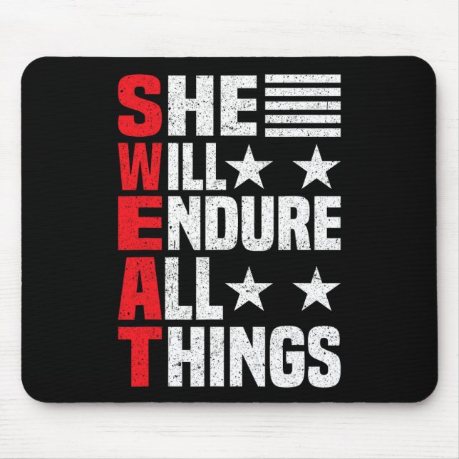 She Will Endure All Things  Mouse Mat (Front)