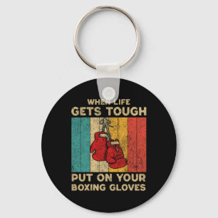 She Will Punch You In The Face Vintage Boxing Boxe Key Ring