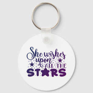 She Wishes Upon All The Stars Key Ring