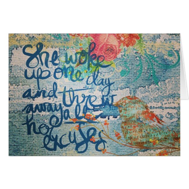 She Woke Up One Day No More Excuses Collage (Front Horizontal)