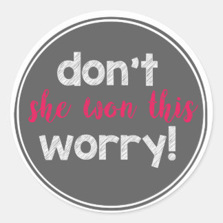 she won this sticker