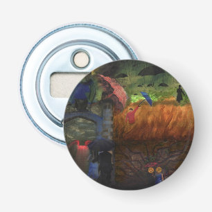 She Wore Blue Velvet Mix Media Surreal Goth Art Bottle Opener