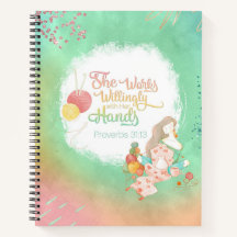 She Works Willingly with Her Hands Knitting