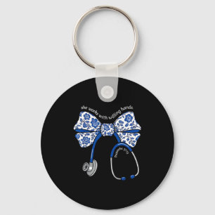 She Works With Willing Hands Proverbs 31 13 Christ Key Ring