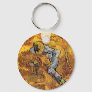 Sheaf Binder (after Millet) by Vincent van Gogh Key Ring