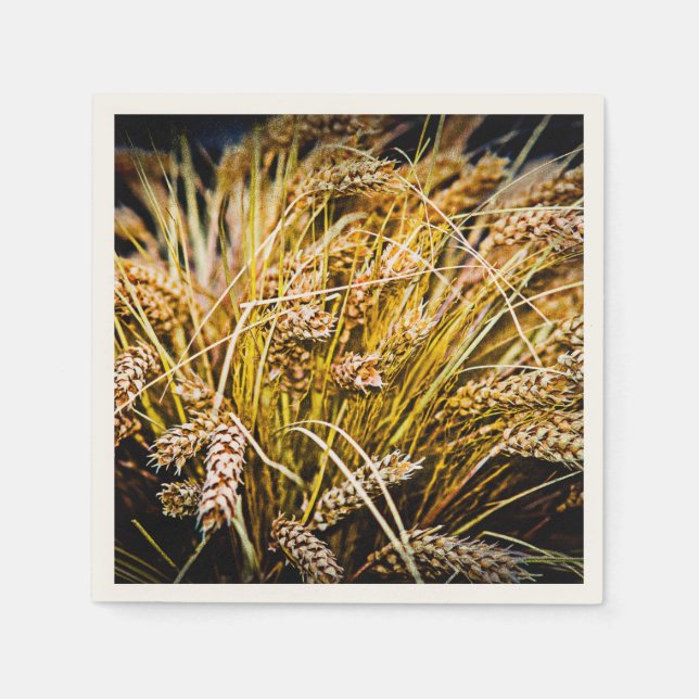 Sheaf Of Wheat - Thank You Napkin (Front)