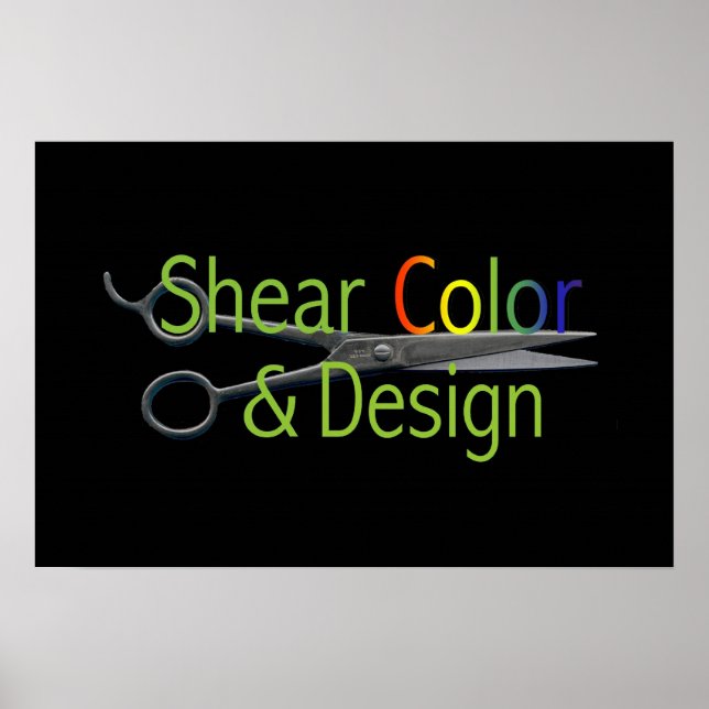 Shear Colour & Design Logo Poster (Front)